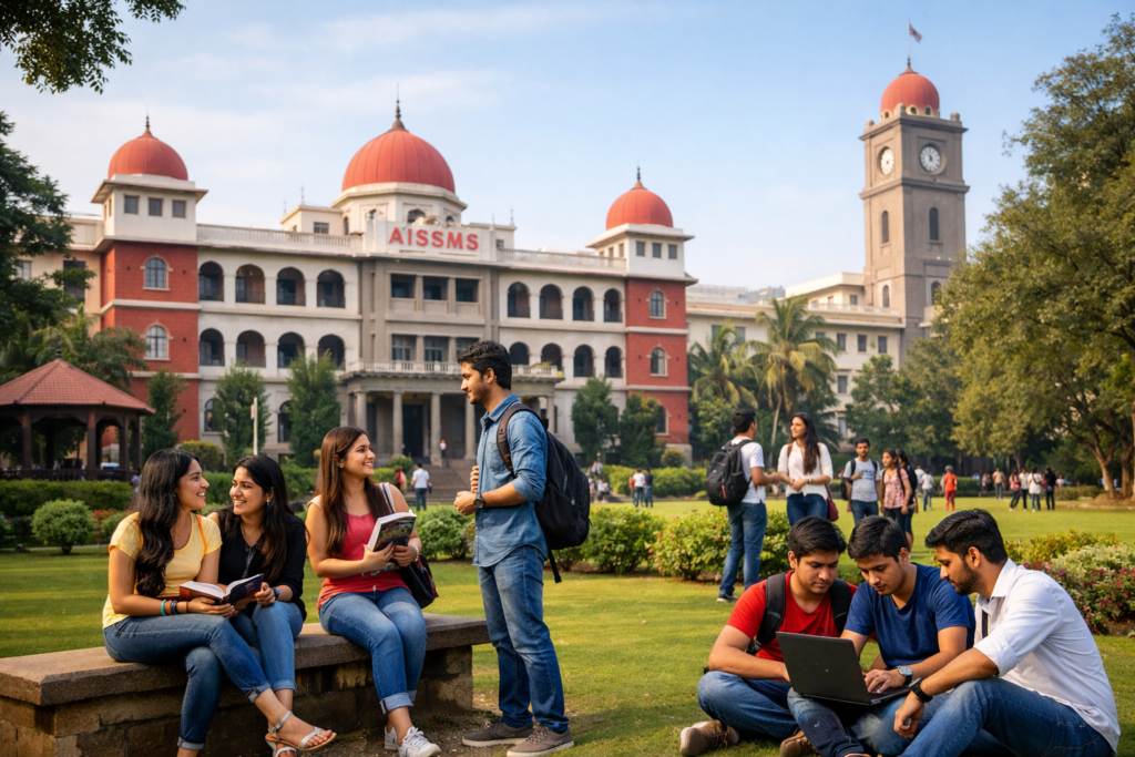 Students at AISSMS College Pune campus with academic environment for direct admission guidance