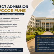 Direct Admission in PCCOE Pune campus view with modern infrastructure and green surroundings